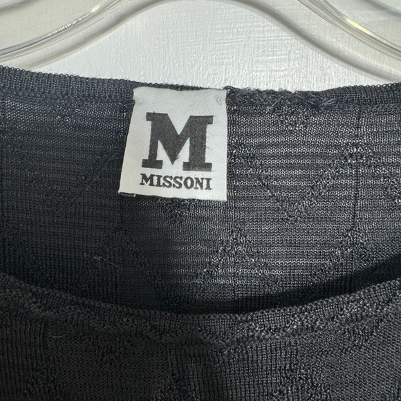Missoni top long sleeve black classic style size medium - Picture 2 of 5